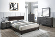 Chyuan Queen Bed-Brown Pu in Espresso/Espresso image