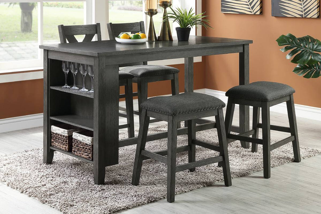 Minyou Counter Height Table W/Storage in Grey image